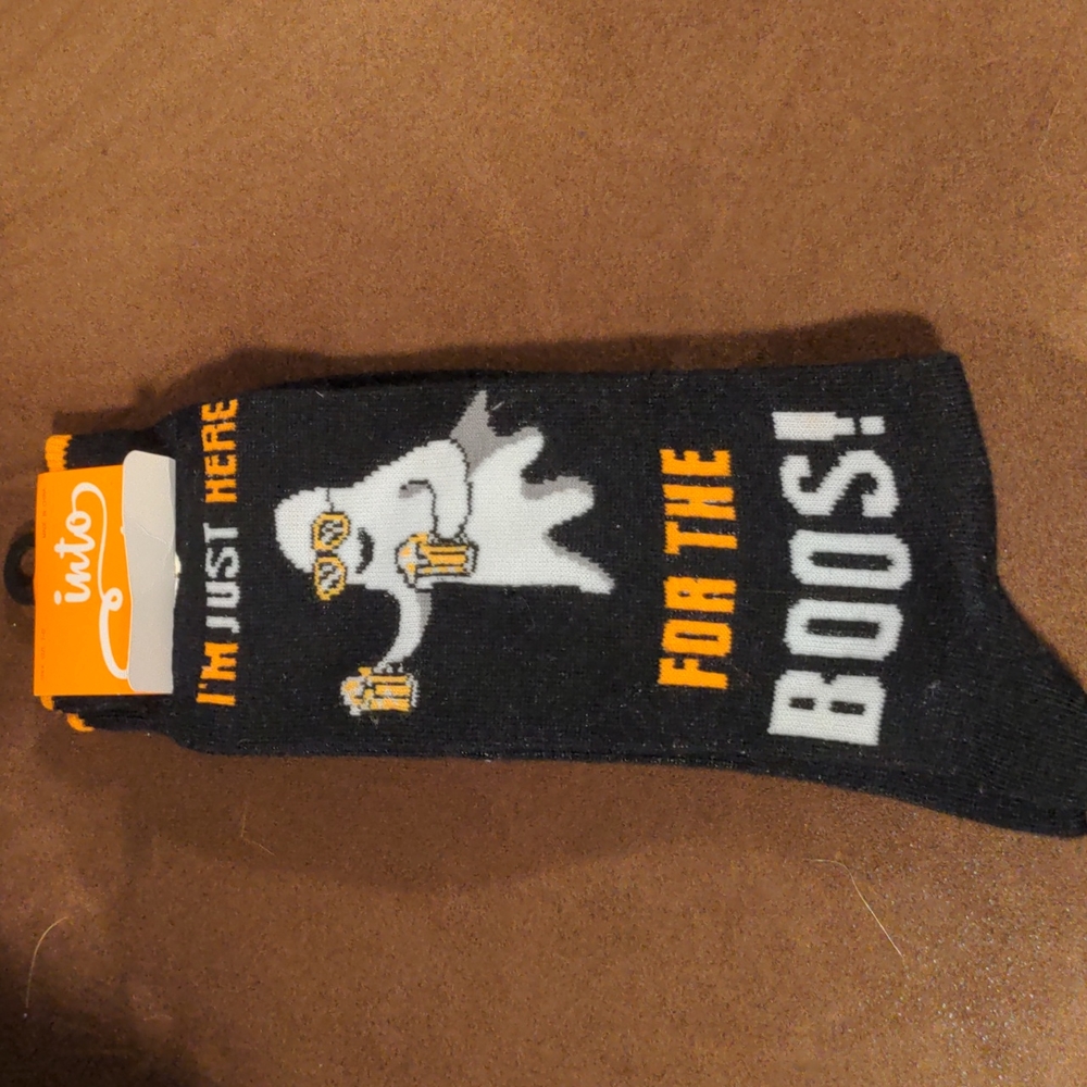 Funny Halloween Socks Drunk Ghost